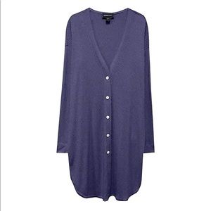 Navy ribbed long cardigan